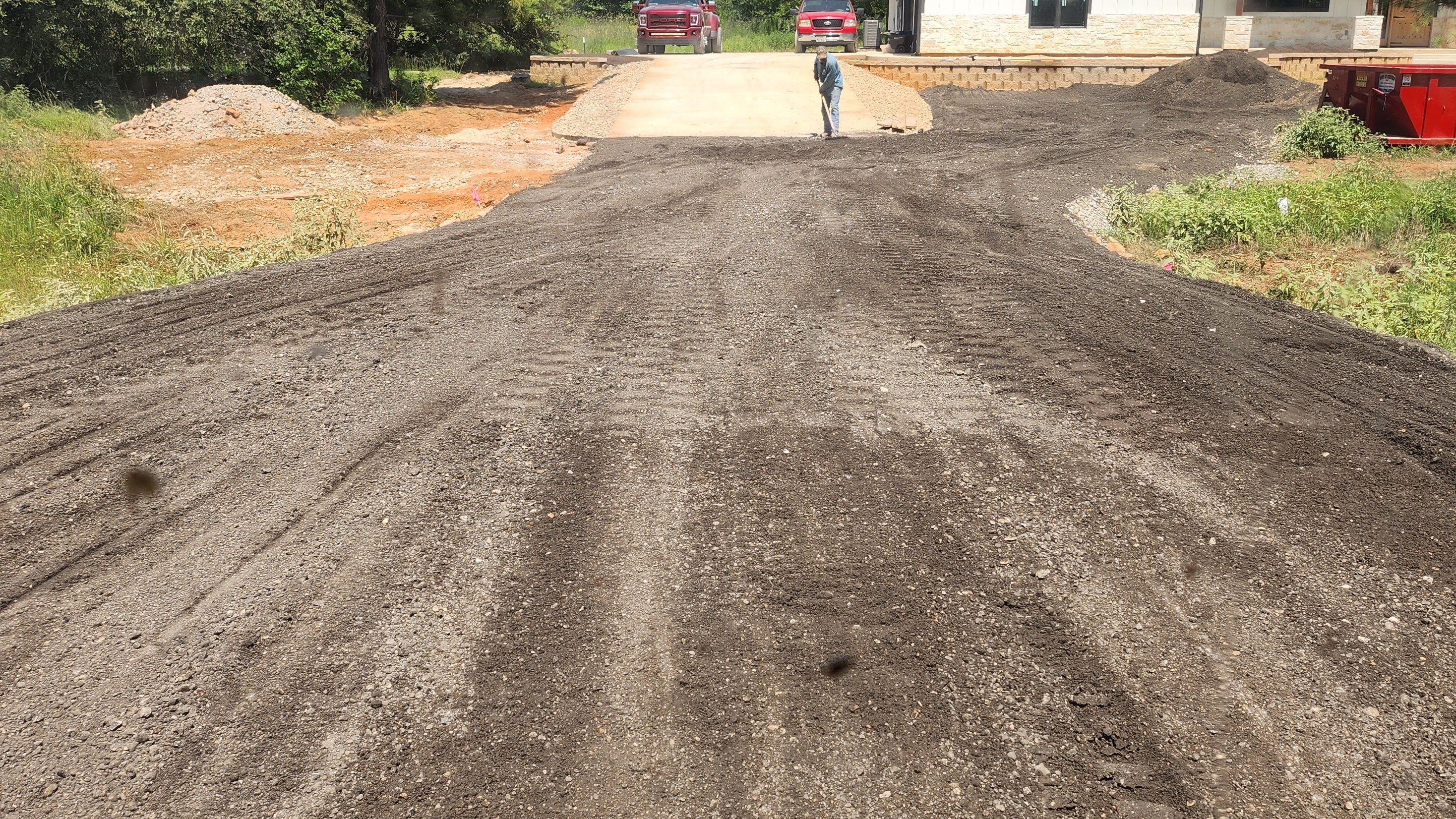 Driveway construction and culvert installation East Texas